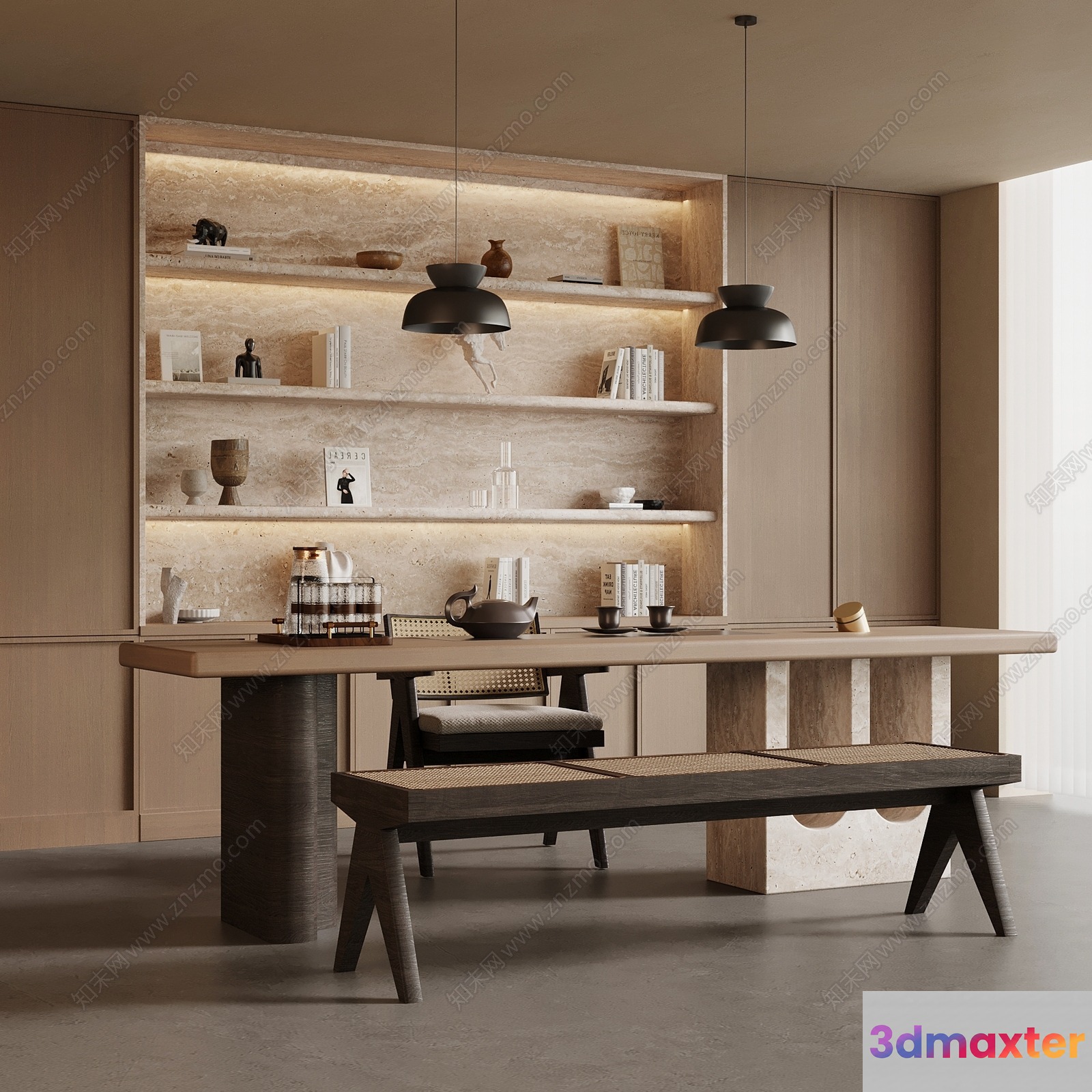 Modern Dining Room 3D Model - 11611 - VRAY Render