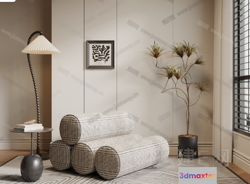 Modern Living Room 3D Model - 13738 - VRAY Render