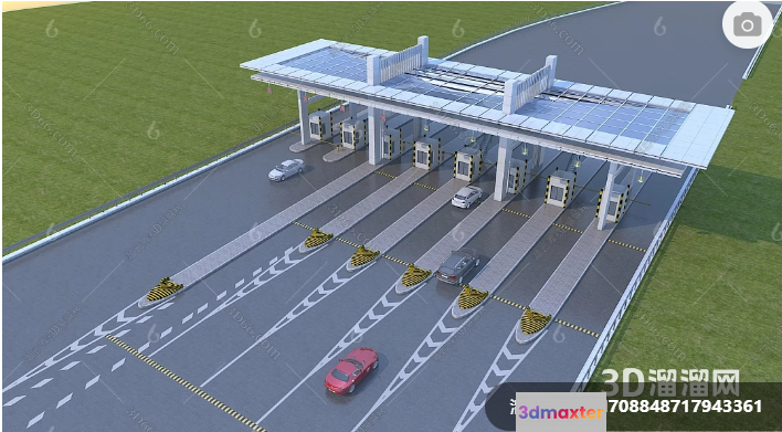 A Toll Booth 3D Model - 16118 - VRAY Render