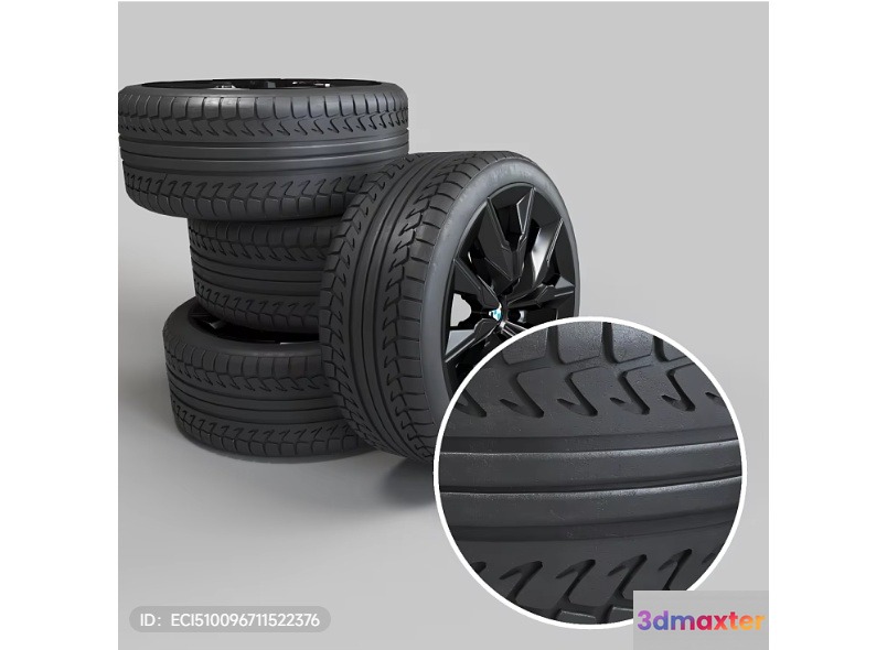 Stacked Tires 3D Model - 1428 - VRAY Render
