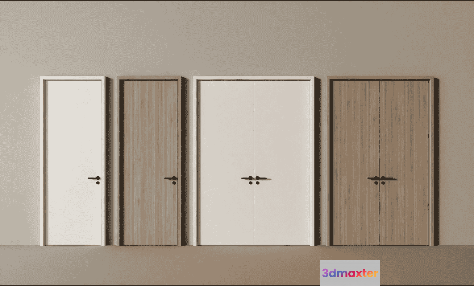 White Doors 3D Model - 15658 - VRAY Render