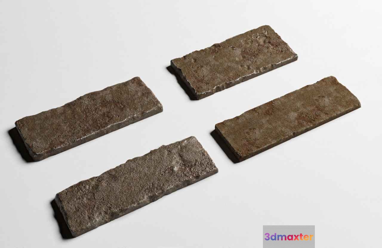 Four Rectangular Metal Bars 3D Model - 19803 - VRAY Render