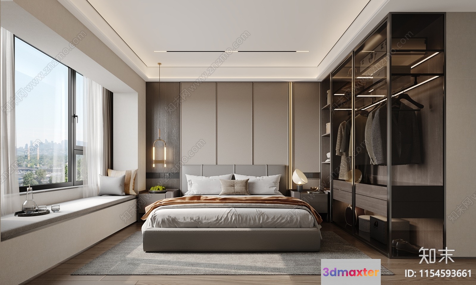 Cozy Bedroom 3D Model - 11860 - VRAY Render