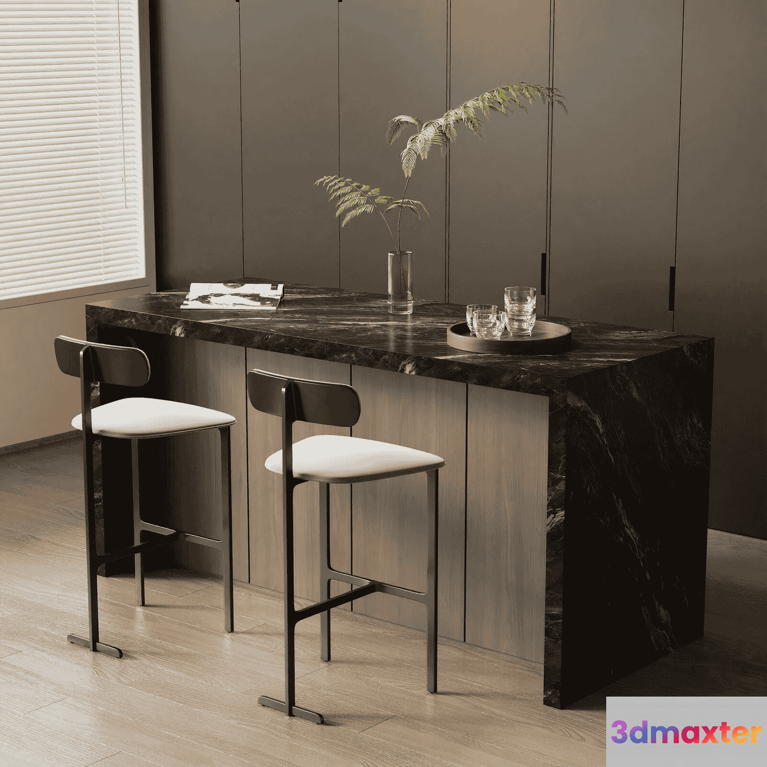 Modern Kitchen Island 3D Model - 14369 - VRAY Render