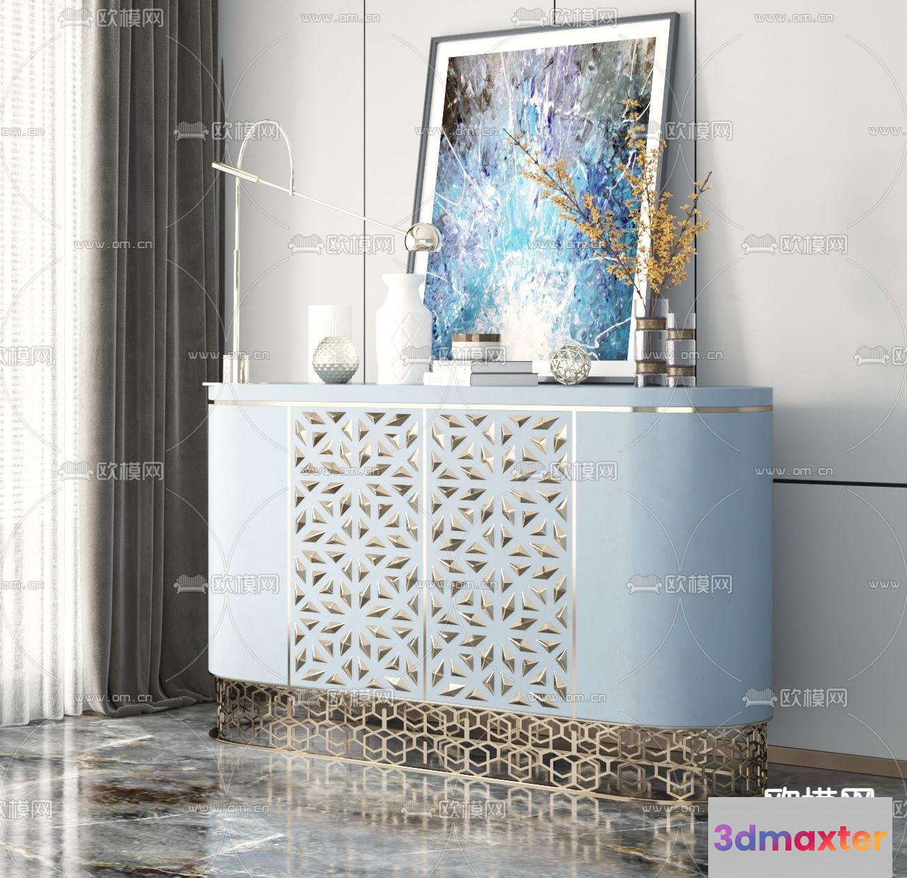 Modern Living Room 3D Model - 2888 - VRAY Render