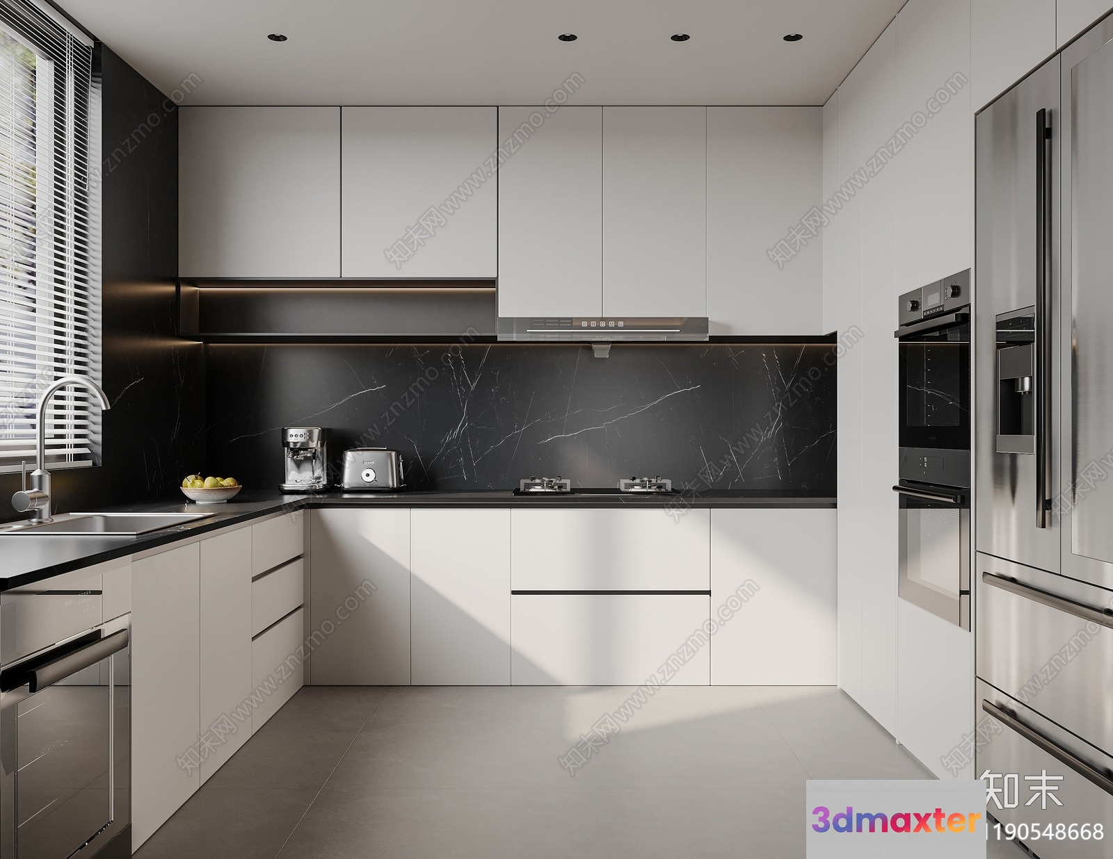 Modern Kitchen 3D Model - 10897 - VRAY Render