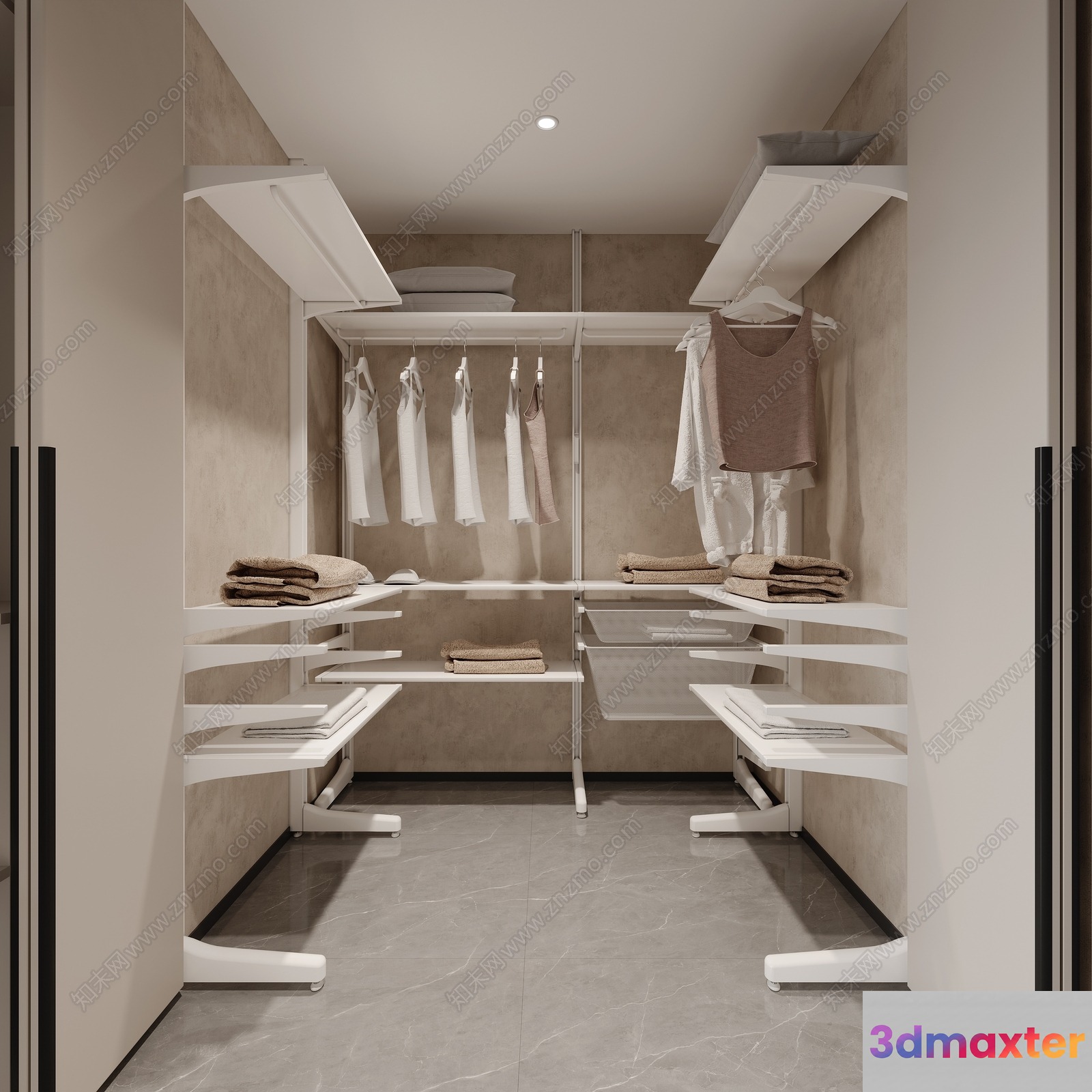 Modern Walk-In Closet 3D Model - 7388 - CORONA Render