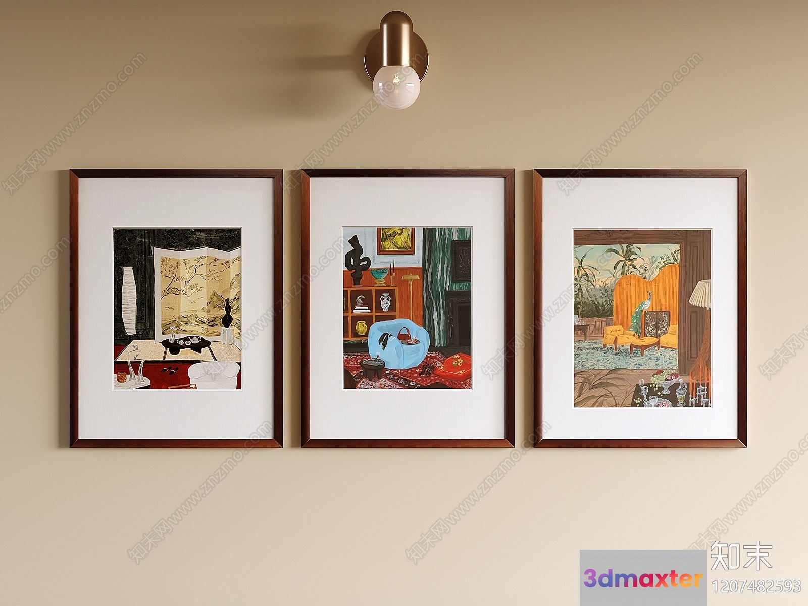 Modern Living Room 3D Model - 9096 - VRAY Render