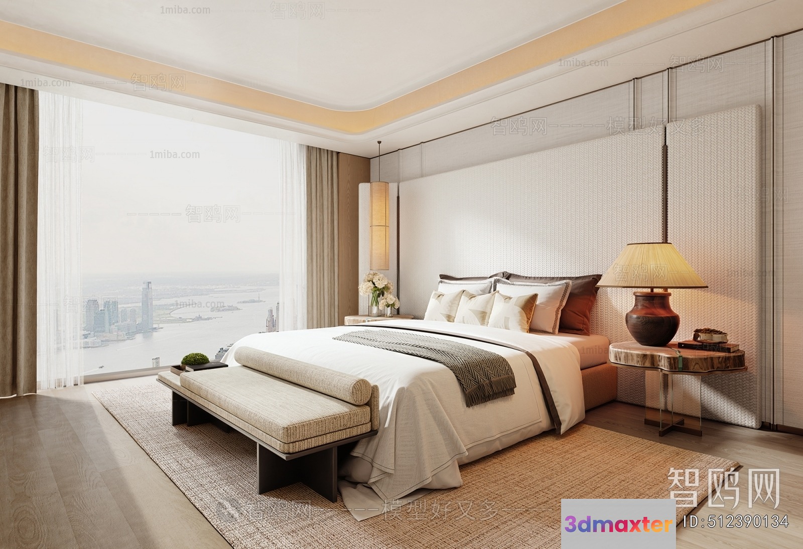 Cozy Bedroom 3D Model - 11156 - VRAY Render