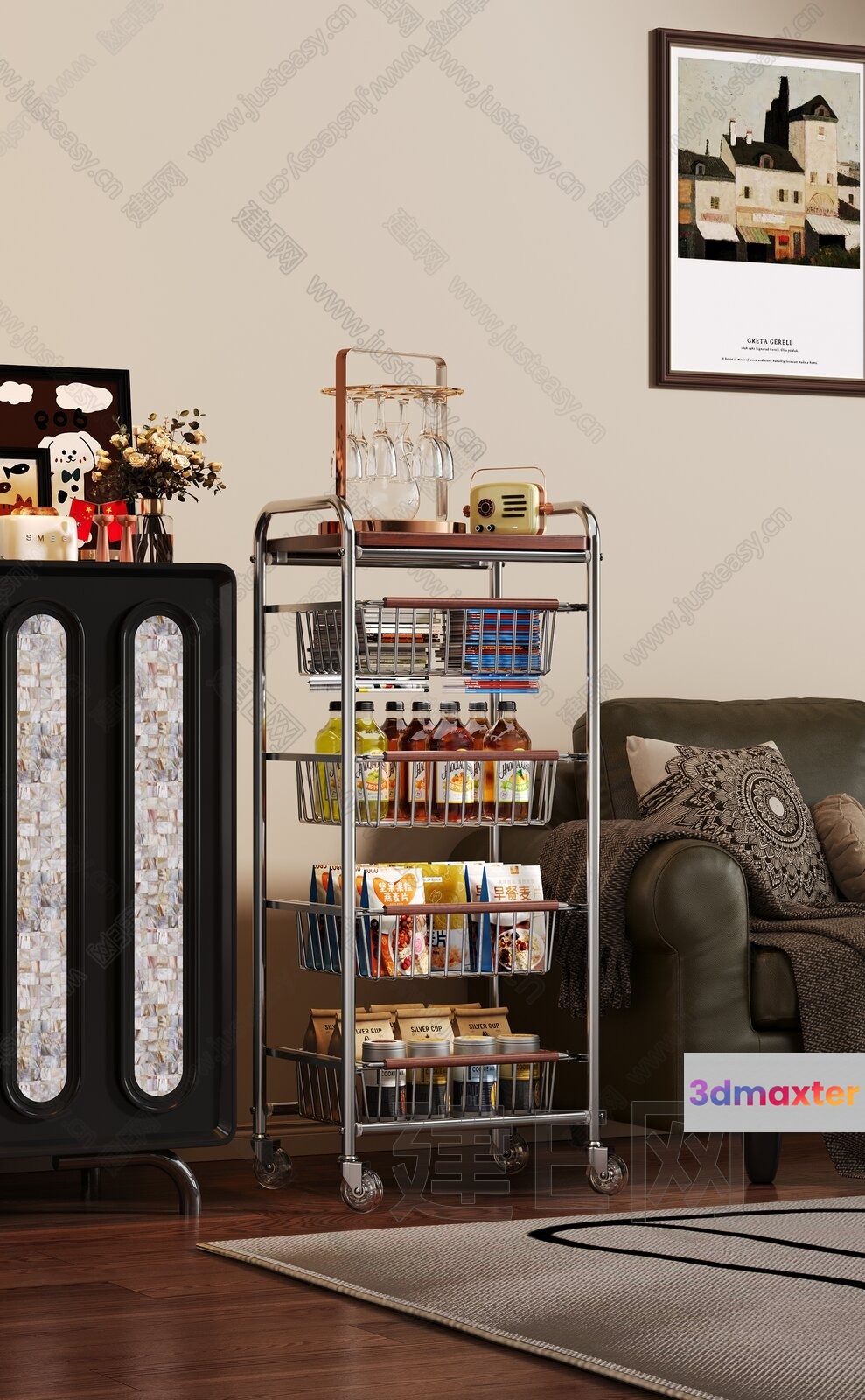 Cozy Living Room 3D Model - 10537 - VRAY Render