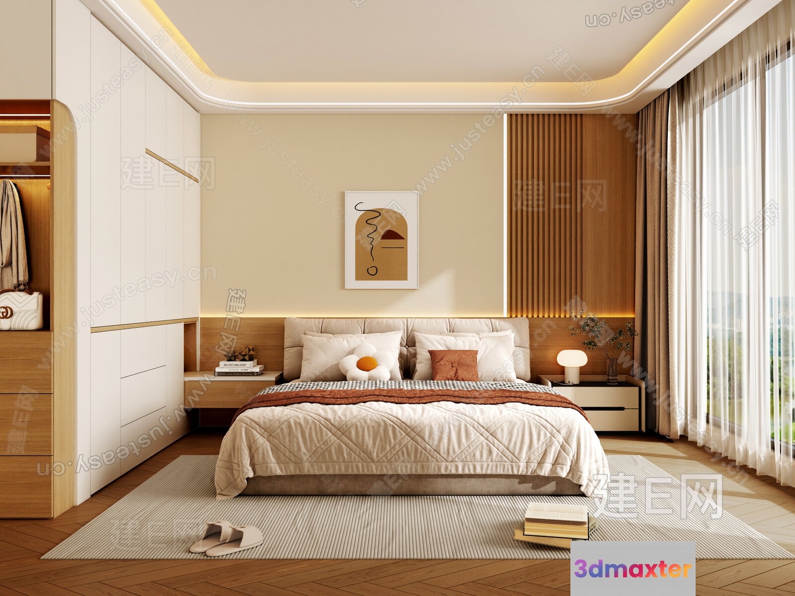 Cozy Bedroom 3D Model - 4653 - VRAY Render