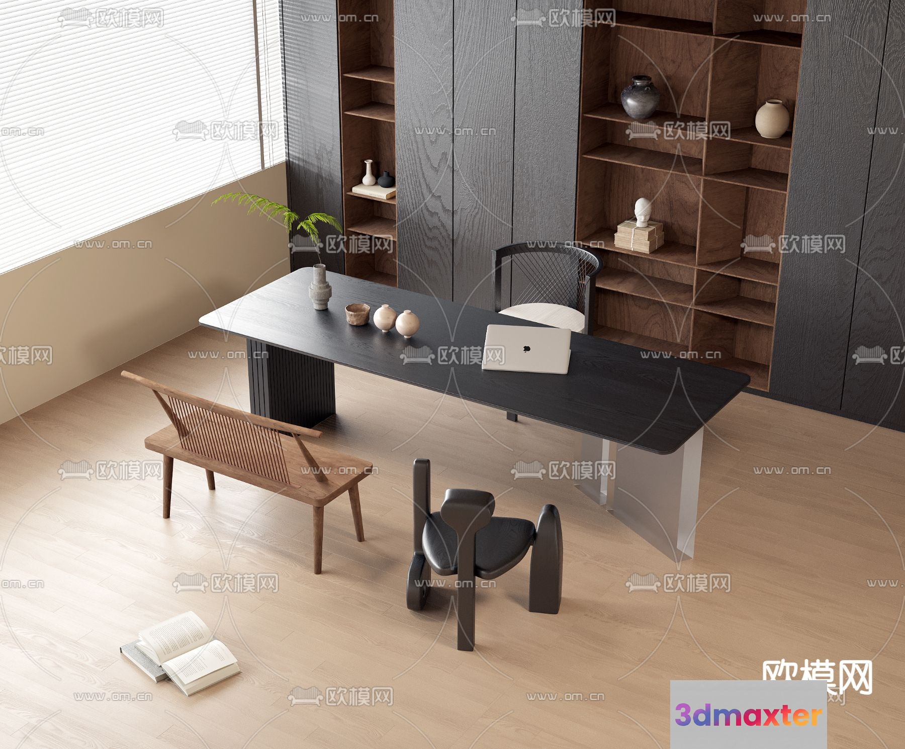 Modern Office Space 3D Model - 4621 - VRAY Render