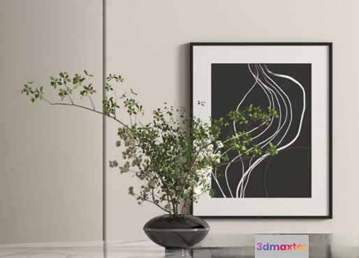 Modern Black Frame 3D Model - 20082 - VRAY Render