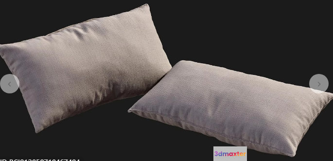 Two Beige Pillows 3D Model - 4477 - VRAY Render