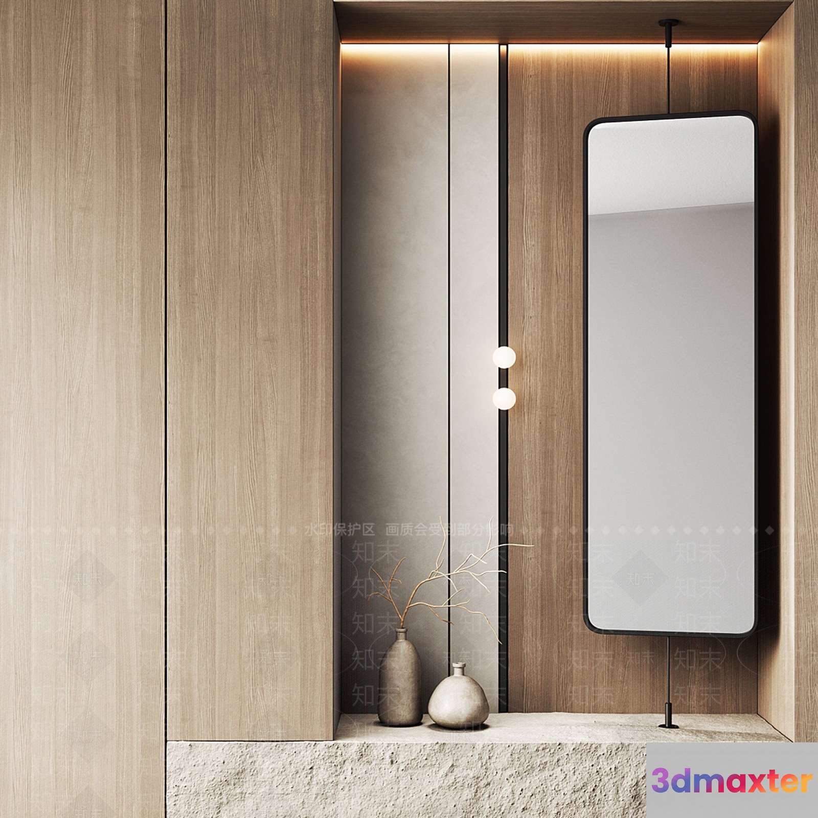 Modern Minimalist Decor 3D Model - 2727 - VRAY Render