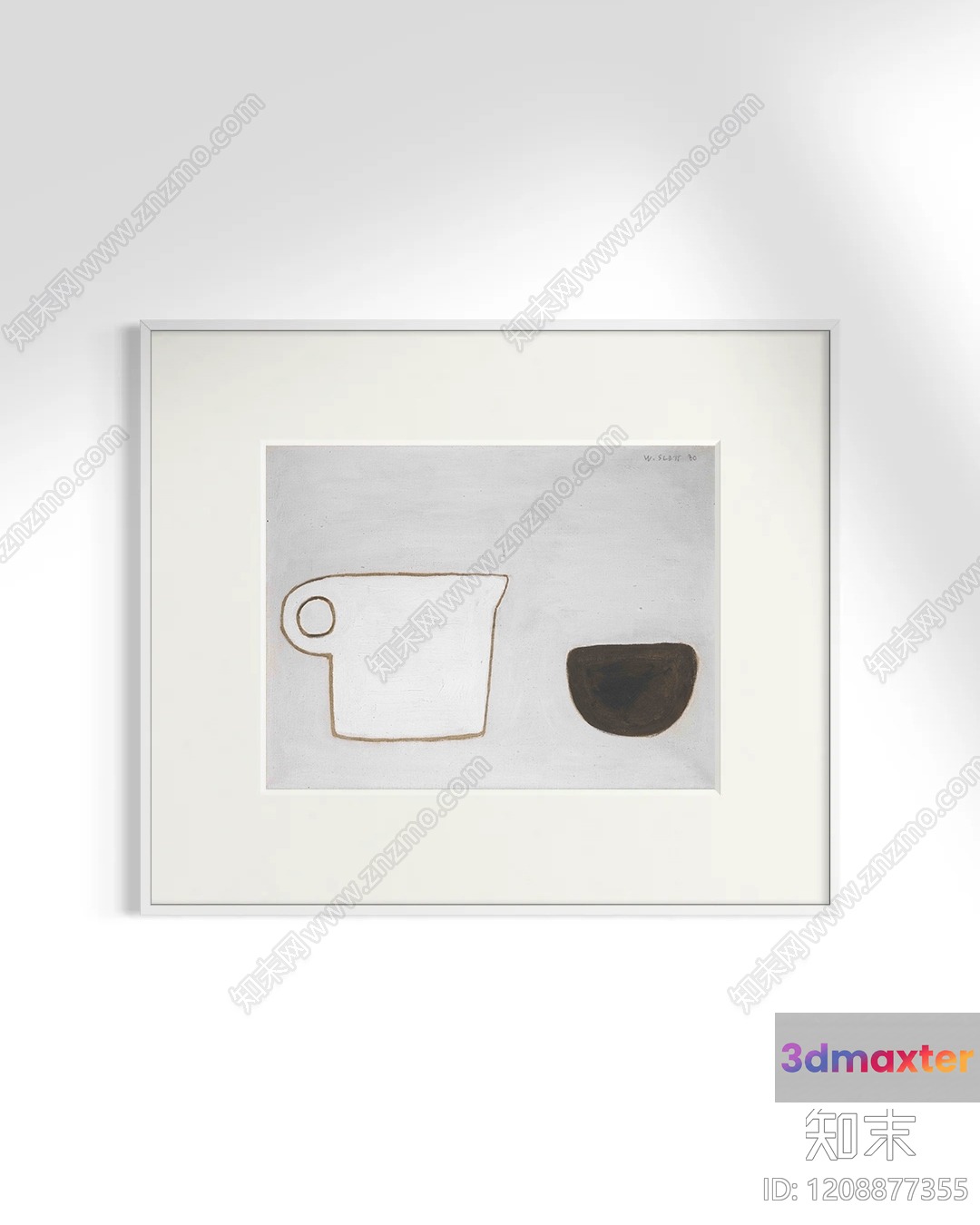 A Framed Abstract Art Piece 3D Model - 7698 - VRAY Render