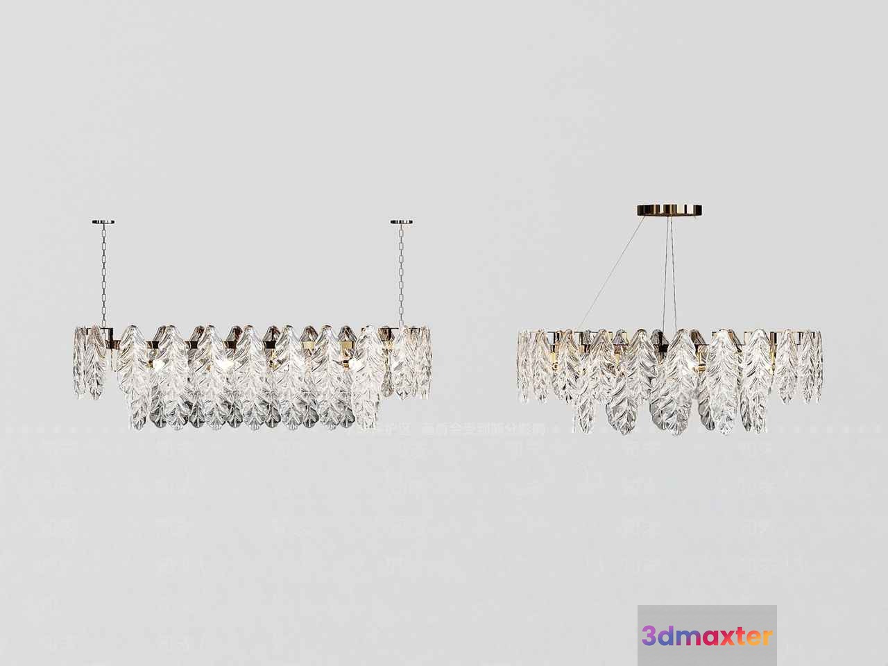 Gold Light Fixture 3D Model - 4324 - VRAY Render