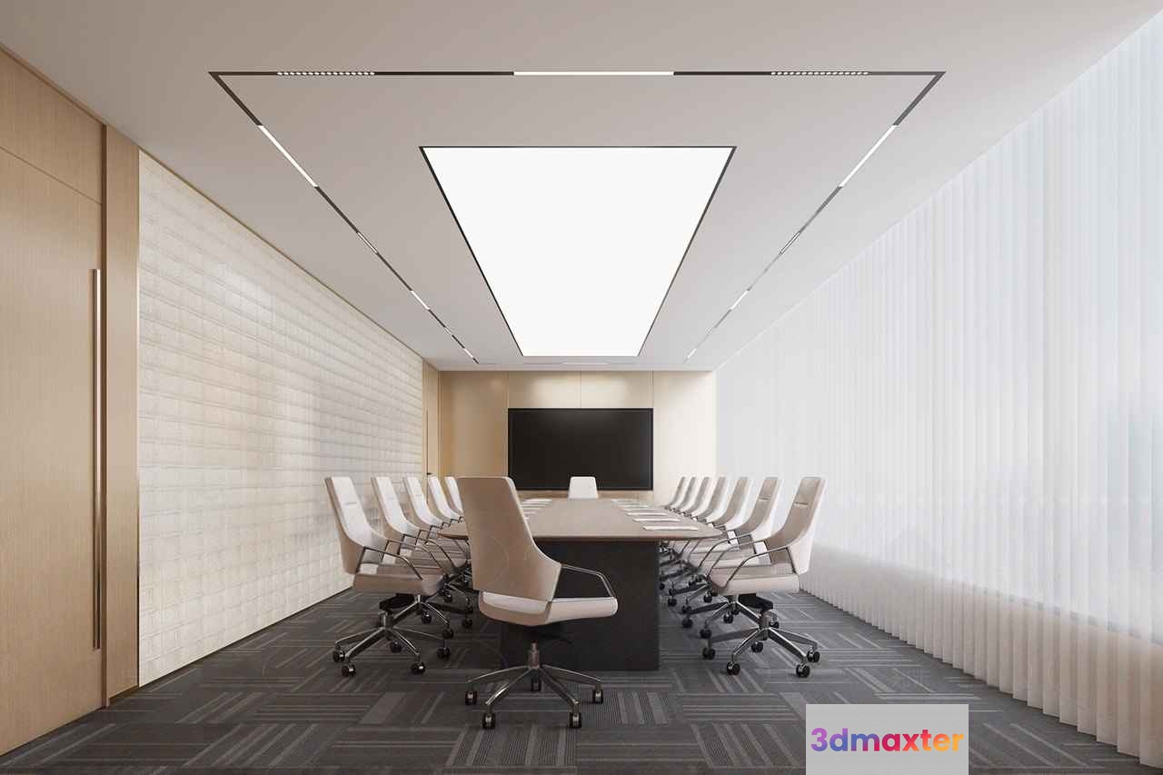Conference Room Setup 3D Model - 23648 - CORONA Render