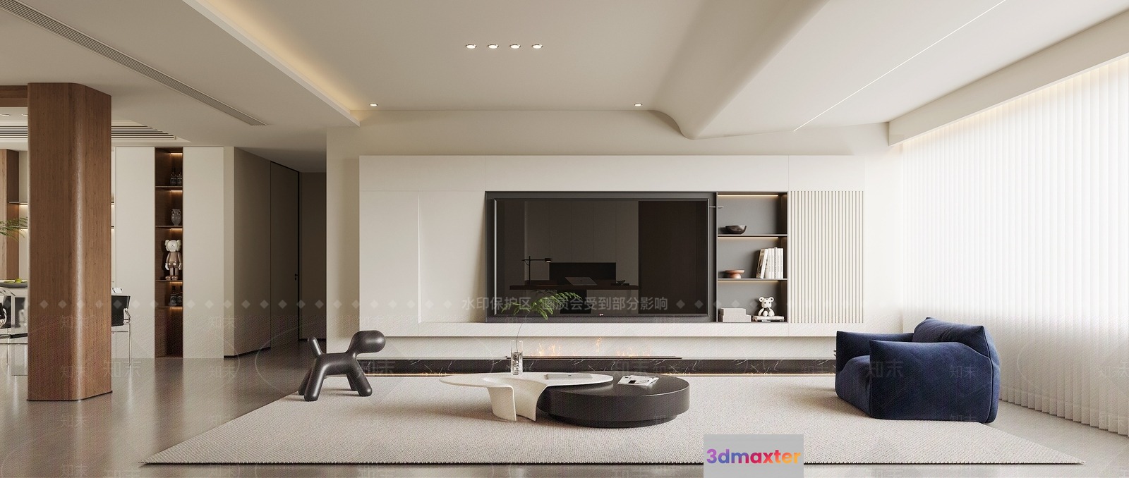 Modern Living Room 3D Model - 19810 - VRAY Render