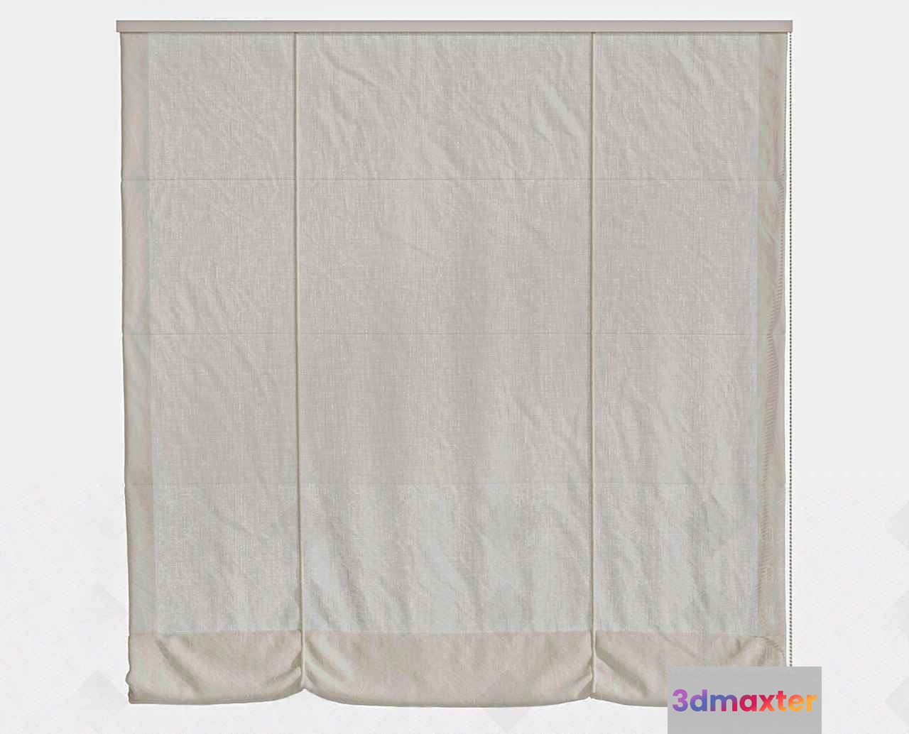 White Curtain 3D Model - 10209 - CORONA Render