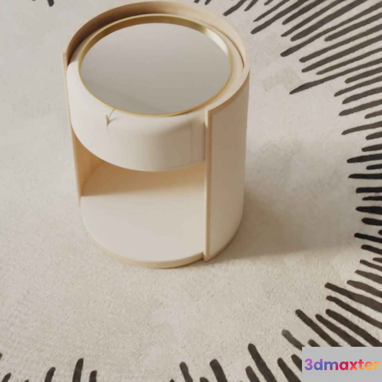 A White Cylindrical Object 3D Model - 12403 - VRAY Render