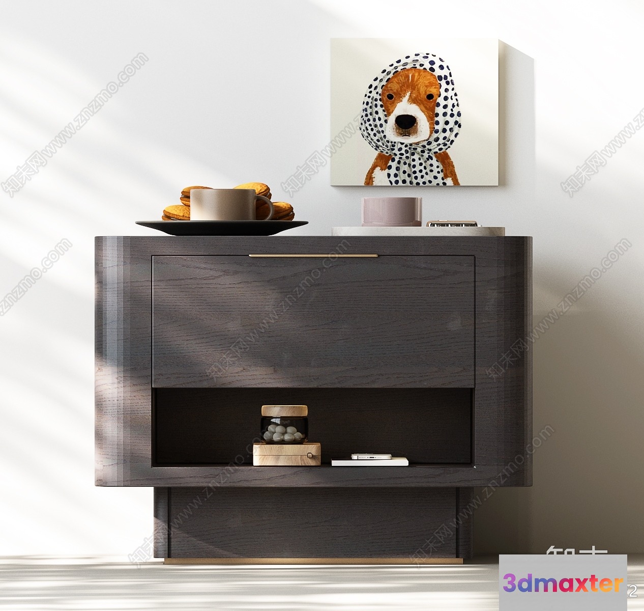 Modern Grey Cabinet 3D Model - 7919 - VRAY Render