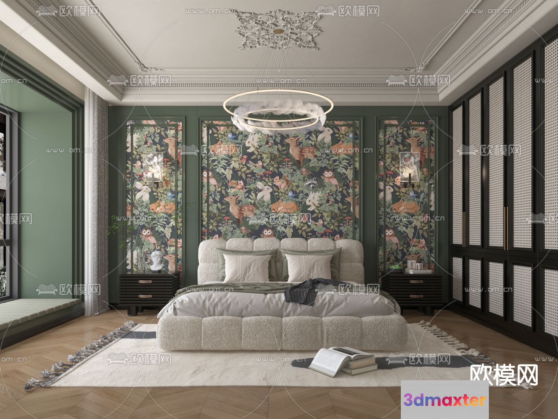 Cozy Bedroom 3D Model - 15151 - VRAY Render