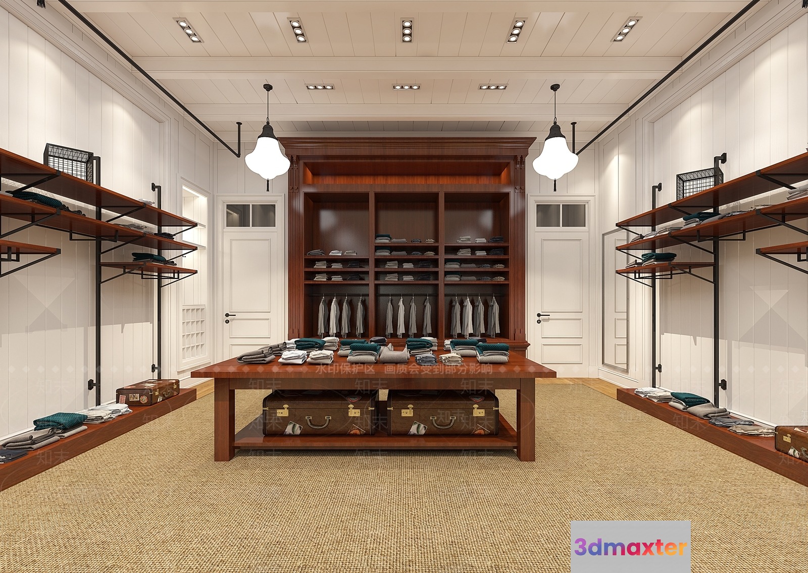 A Clothing Store 3D Model - 2437 - VRAY Render