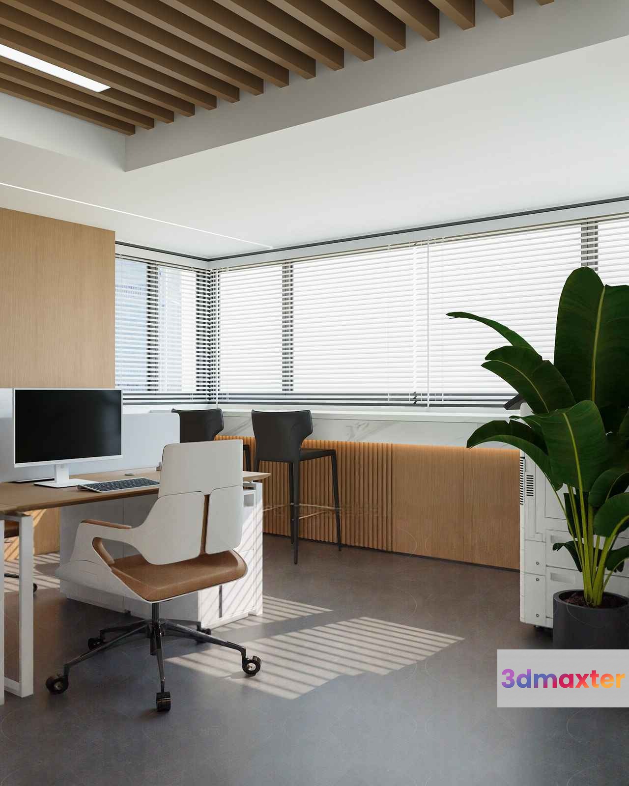 Modern Office Space 3D Model - 6244 - CORONA Render
