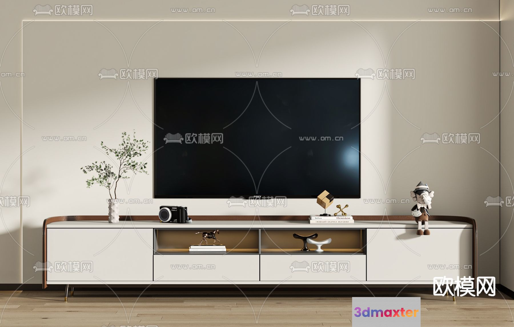 Modern Living Room 3D Model - 1113 - VRAY Render