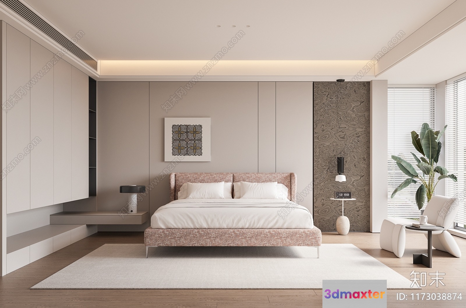 Cozy Bedroom 3D Model - 21746 - VRAY Render