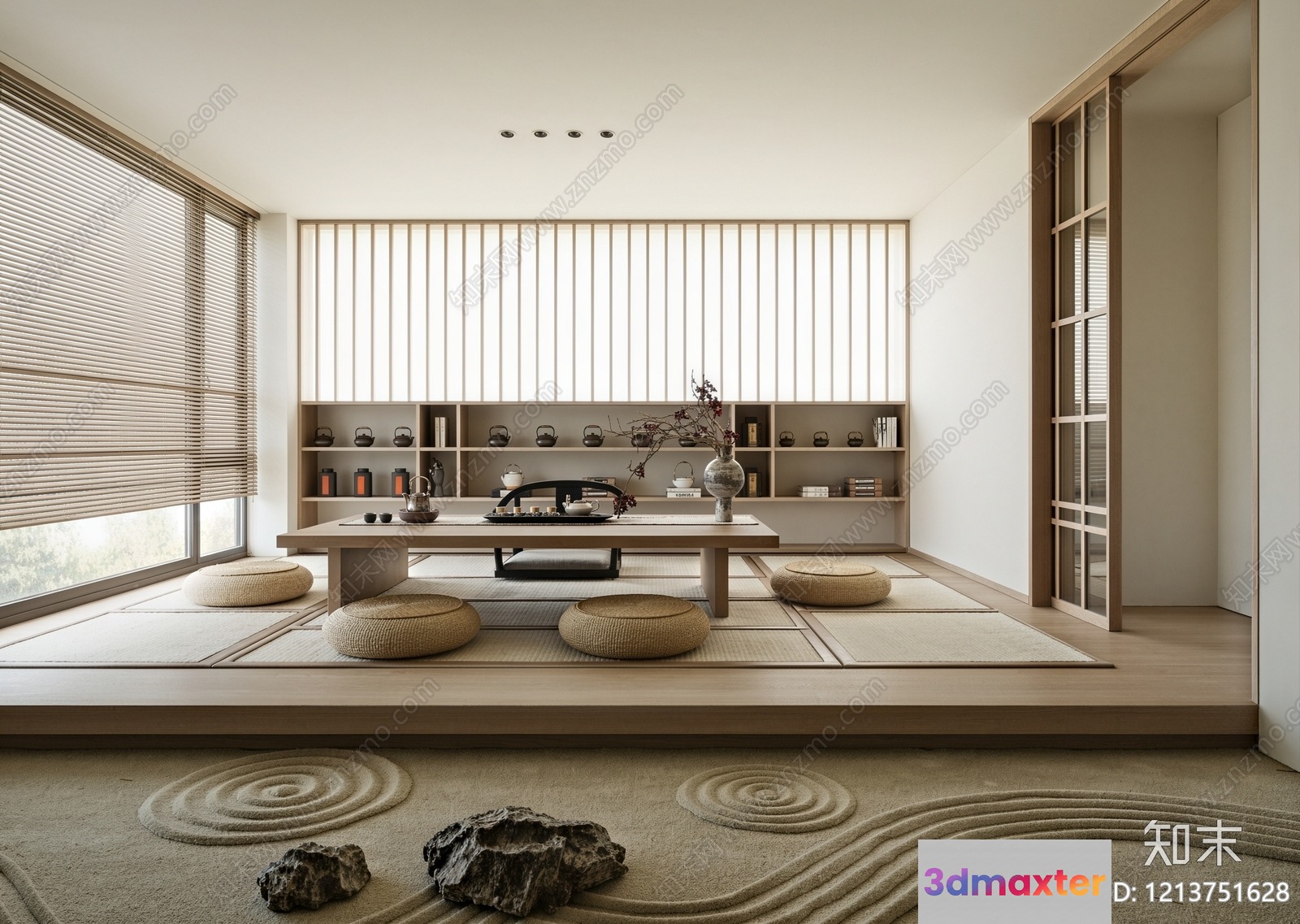 Japanese Living Room 3D Model - 17557 - VRAY Render