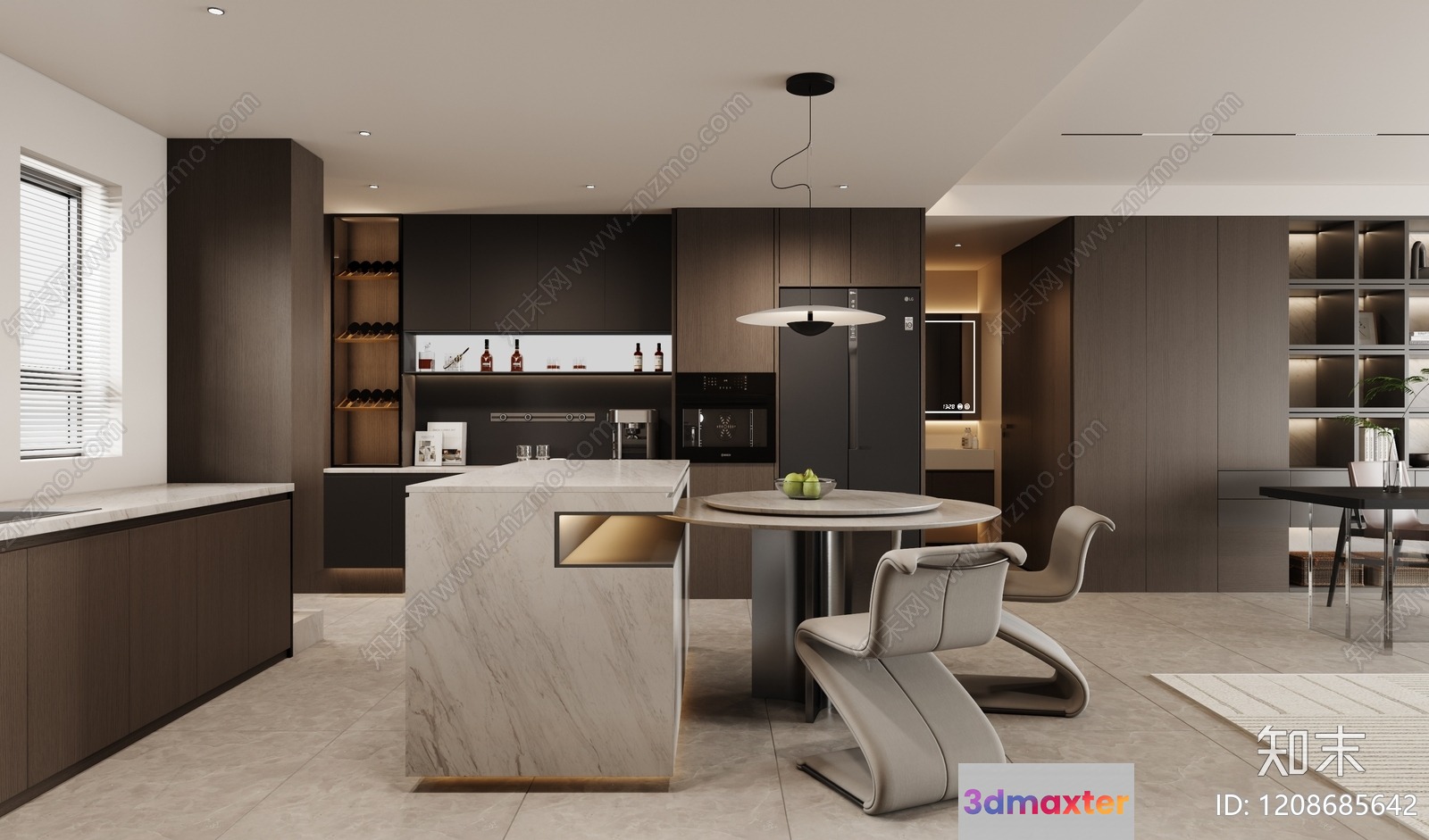 Modern Kitchen 3D Model - 8439 - CORONA Render