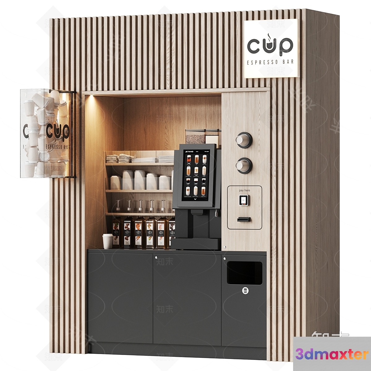 Modern Espresso Bar 3D Model - 3804 - VRAY Render