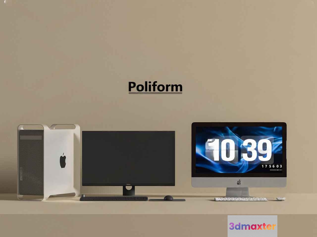 Modern Computer Setup 3D Model - 17959 - VRAY Render