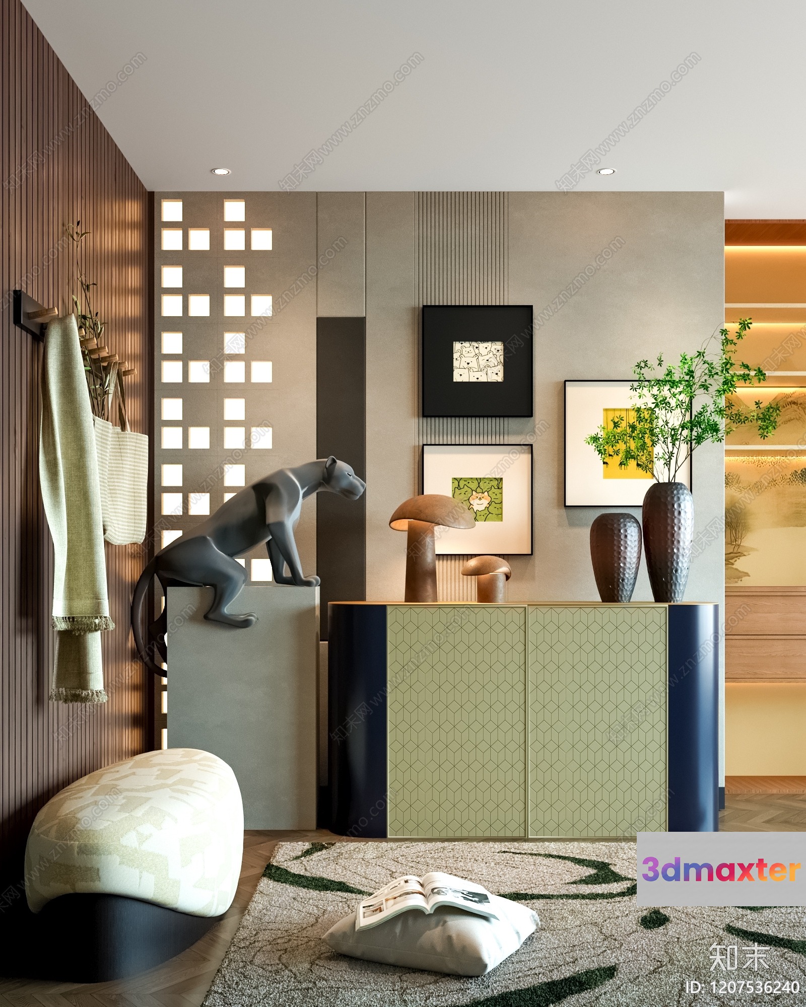 Modern Living Room 3D Model - 5823 - VRAY Render