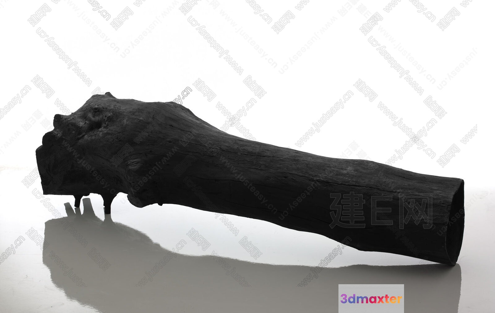 A Dark Wooden Log 3D Model - 14003 - VRAY Render