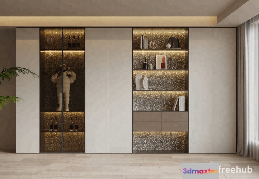 Modern Sliding Closet 3D Model - 21546 - VRAY Render