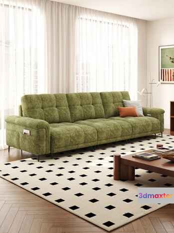 Modern Green Sofa 3D Model - 3051 - CORONA Render