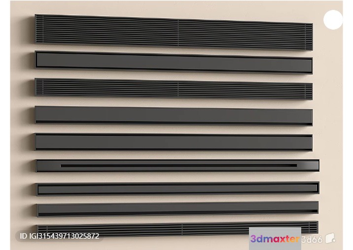 Gray Metal Grates 3D Model - 4556 - VRAY Render