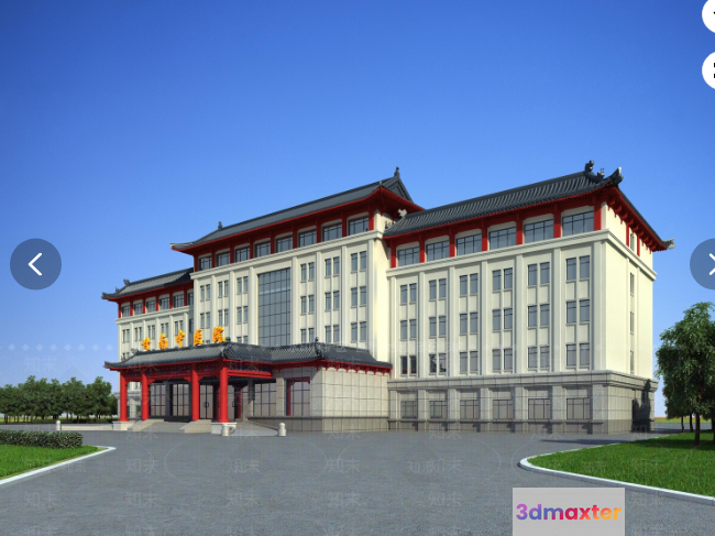 Traditional Asian Building 3D Model - 14327 - VRAY Render