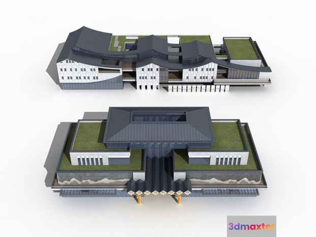 A 3D Rendering Of A Building 3D Model - 4239 - VRAY Render