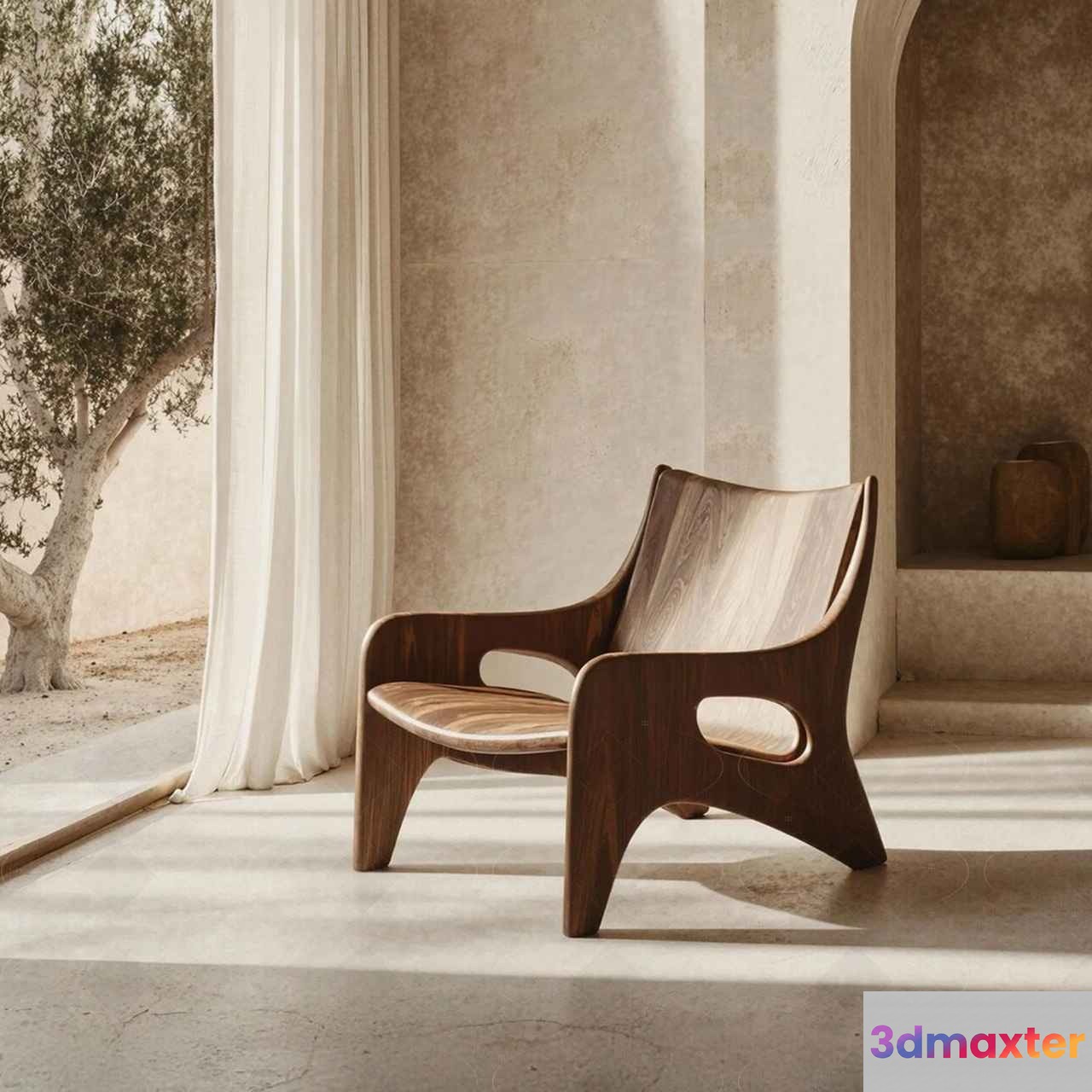 Wooden Chair 3D Model - 21376 - VRAY Render