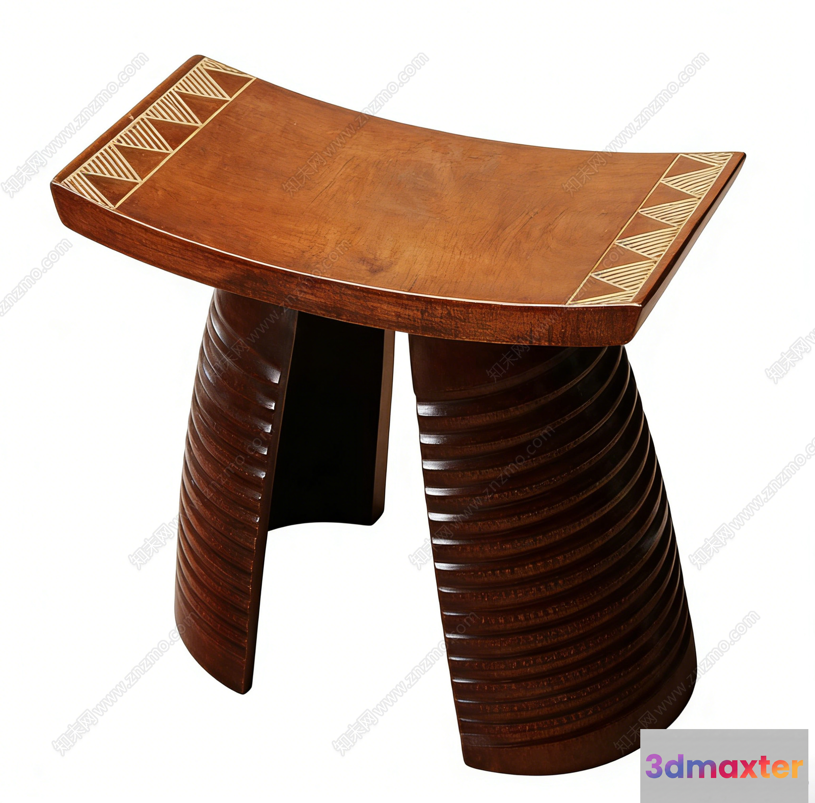 Wooden Decorative Stool 3D Model - 18300 - VRAY Render
