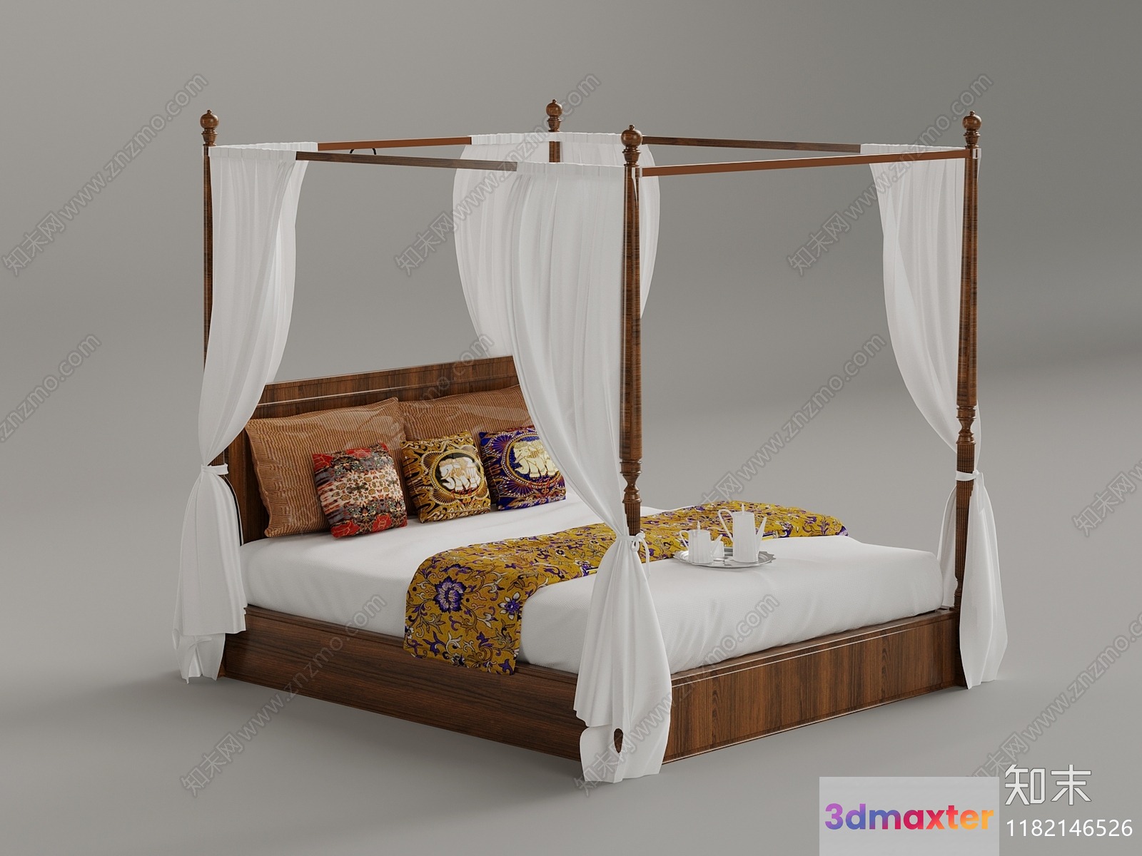 Cozy Bedroom 3D Model - 7135 - VRAY Render