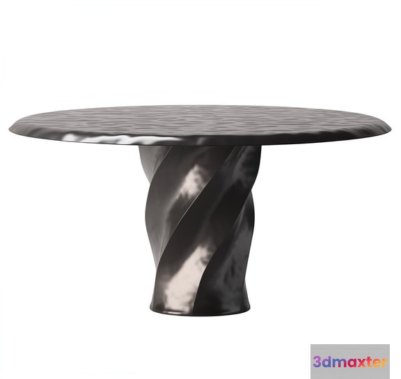 A Table With A Twisted Metal Base 3D Model - 5802 - VRAY Render