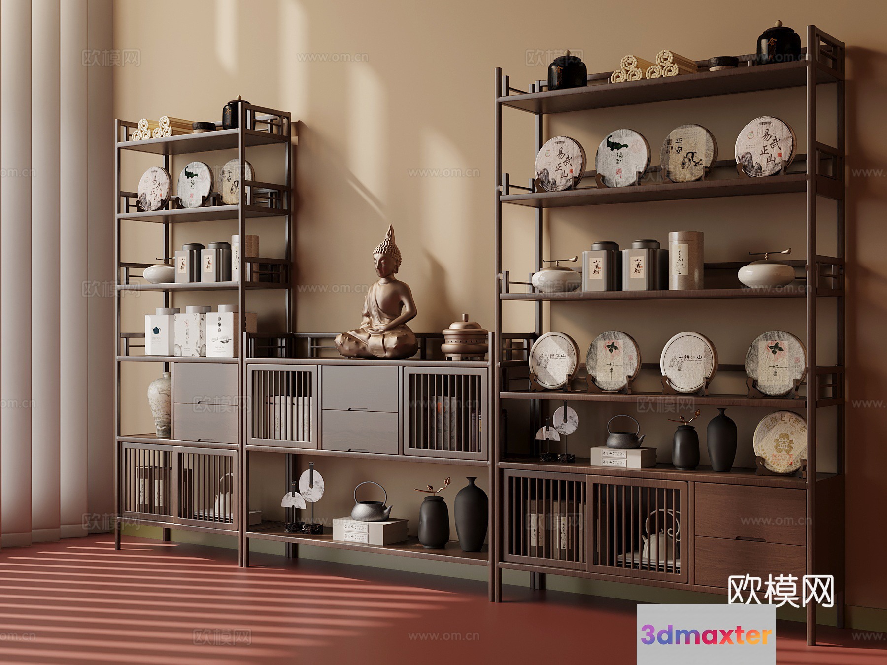 Modern Shelving Unit 3D Model - 20094 - VRAY Render