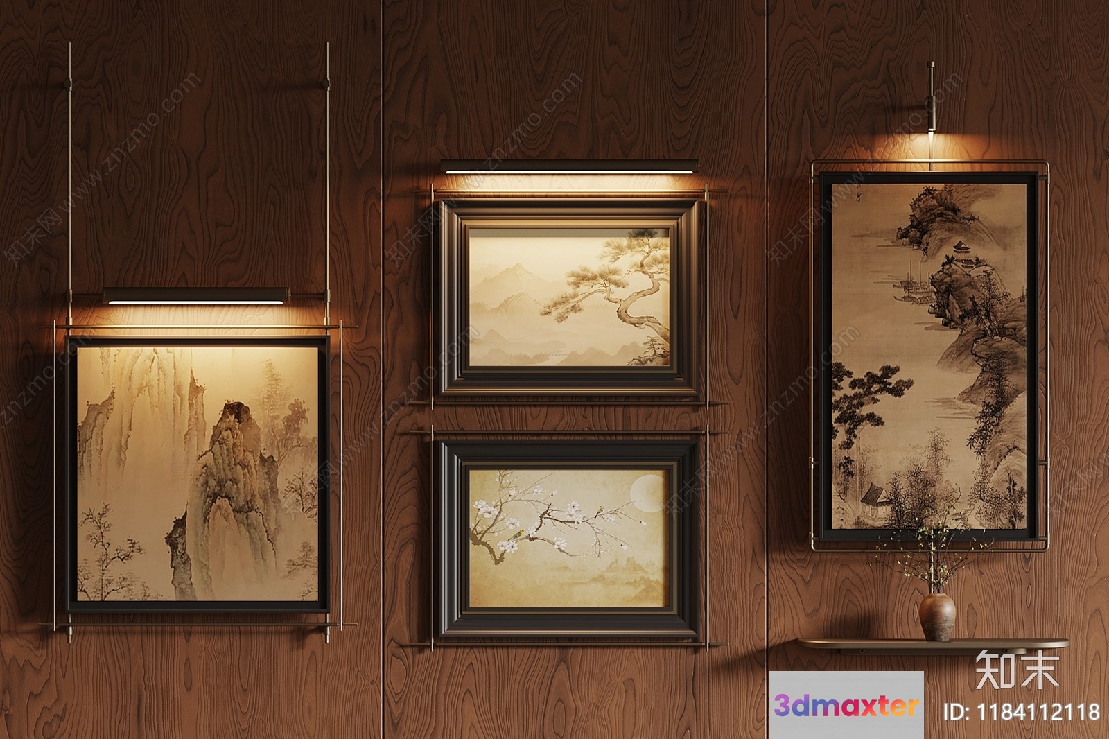 Traditional Chinese Artwork 3D Model - 5474 - VRAY Render