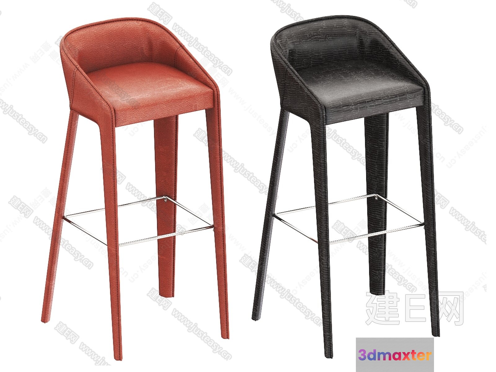 Modern Bar Stools 3D Model - 21413 - VRAY Render