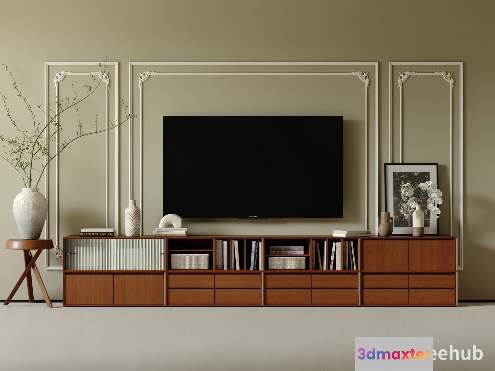 Modern Tv Stand 3D Model - 20159 - VRAY Render